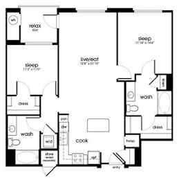 B3 Floor Plan at Rize Irvine, California, 92614