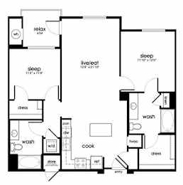 B5 Floor Plan at Rize Irvine, Irvine, 92614