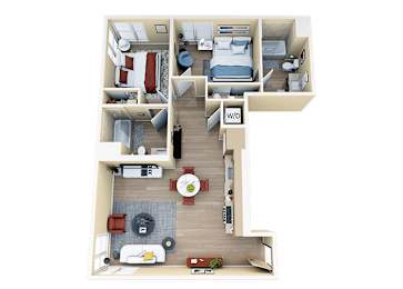 2 bed 2 bath A at Skyview Sunset Apartments, California, 90046
