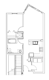 1 bedroom 1 bath C at Eastlake 2851 Apartments, Seattle, WA, 98102