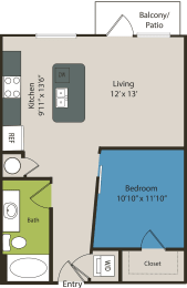 Studio 1 bath C at Waterford RiNo Apartments, Denver, Colorado