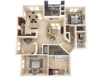 Sequoia Floor Plan at 55+ FountainGlen  Jacaranda, Fullerton