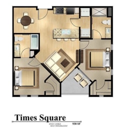 Times Square (Renovated) 2 bed 2 bath 902 at Level at Sixteenth, Phoenix, 85014