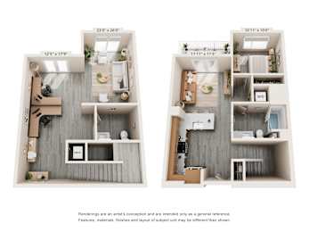 LW1_TH Combined Floor Plan at Trestle, California, 91016