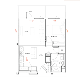 A4 Floor Plan at Urbana Apartments, Chula Vista, California