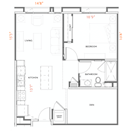 A5 Floor Plan at Urbana Apartments, Chula Vista