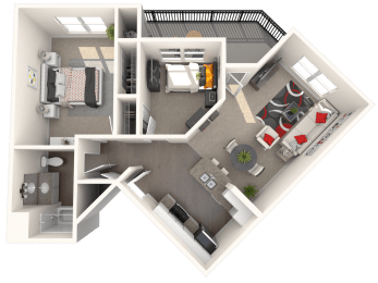 Villa Floor Plan at 55+ FountainGlen Temecula, Temecula, 92591