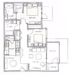 Bitterroot Floor Plan at Mullan Reserve Apartments, Montana