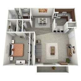A2 1Bed 1Bath at Barcelo at East Cobb Apartments, Georgia, 30067