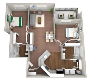2 bed 2 bath A at Mosaic on the River Apartments, Richland