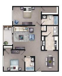 2Bed 2Bath at Ballantyne Commons of Stockbridge Apartments, Stockbridge, GA