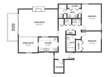 Two Bed Two Bath 1400 Square Feet at The Bridges at Foxridge, Mission