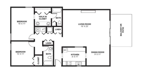 Fully Renovated 2 Bed 2 Bath 1,425 Square Feet at The Bridges at Foxridge, Mission, 66202
