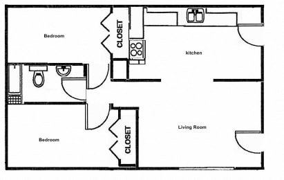  Floor Plan 2 Bedroom