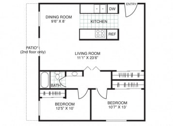 Residence 5 2Bed 1Bath at Three Crown Apartments, Alameda, CA