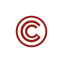 A red and white circular logo with a white letter "C" in the center.