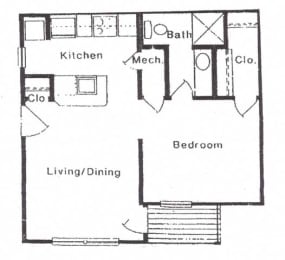 Small Special 495 sqft at Canyon Creek Apartments, Kansas City, MO