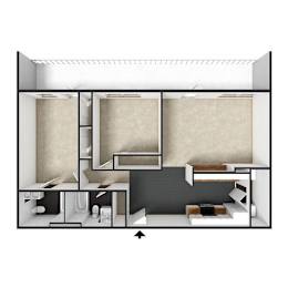 Picardy Floor Plan at Commons at Sylvan Highlands Apartments, Portland