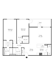 Piedmont Floor Plan at Commons at Sylvan Highlands Apartments, Portland
