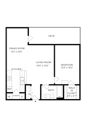 SH-Clermont Floorplan at Commons at Sylvan Highlands Apartments, Portland, 97225