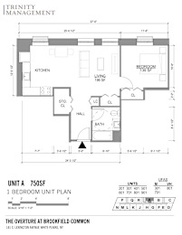  Floor Plan 1 Bedroom, 1 Bath