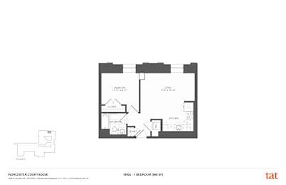  Floor Plan 1 Bedroom