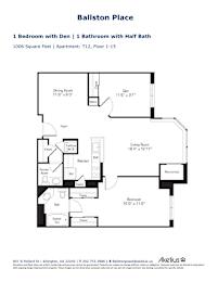 1 Bedroom with Den, 1.5 Bath