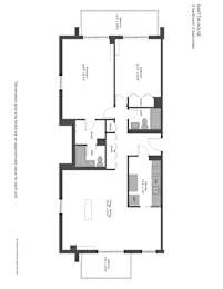 a floor plan of a house with an open floor plan with a bedroom and a