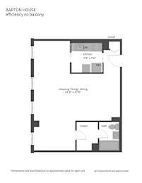 a floor plan of a unit with a bedroom and a living room