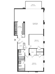 Floor Plan Two Bedroom Two Bath
