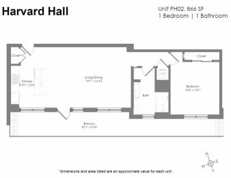 a floor plan of a house with a bedroom and a bathroom