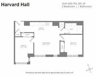 a floor plan of a bedroom apartment