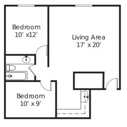 two bedroom one bath