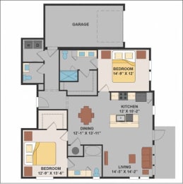 a floor plan of a house  at Luxor Club, Jacksonville