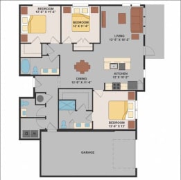 a floor plan of a house  at Luxor Club, Jacksonville, Florida