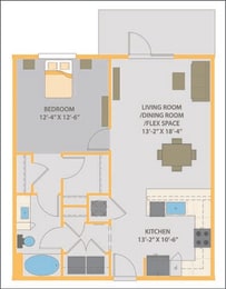 1 bed 1 bath A at Fusion Apartments, Florida