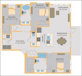 3 bed 2.5 bath at Fusion Apartments, Jacksonville, FL