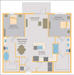 2 bed 2 bath at Fusion Apartments, Jacksonville, FL