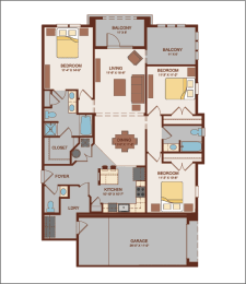 Tuscany Floor Plan at Hacienda Club, Jacksonville, FL