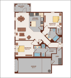 Var Floor Plan at Hacienda Club, Jacksonville, FL