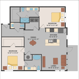 a floor plan of a house  at Luxor Club, Florida, 32258