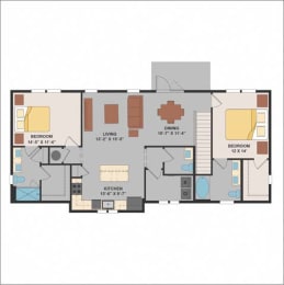 a floor plan of a home  at Luxor Club, Florida, 32258