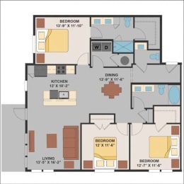 a floor plan of a house  at Luxor Club, Jacksonville, FL