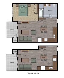  Floor Plan 1 Bedroom ABF