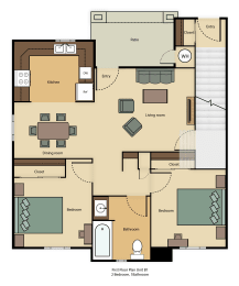 Lemon Hill Two Bedroom Floor Plan