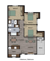 Norwood Estates 3-bed floorplan