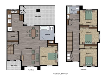 Victory 4-bedroom floorplan