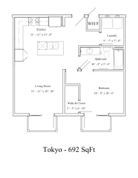 Floor Plan  the floor plan of tokyo 602 sqft