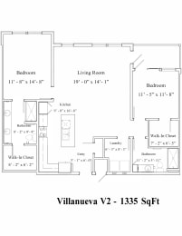 Floor Plan  the floor plan of villanova apartments