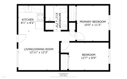 Creekside Apartments 2x1 A 2D Floor Plans
